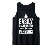 Distracted by Penguins Funny Penguin Tank Top