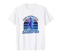 Distracted by Seahorses Nature Ocean Animal T-Shirt