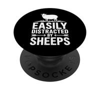 Distracted By Sheeps Funny Sheep PopSockets Adhesive PopGrip