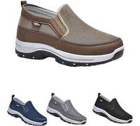 Distrainar CNA Trop Shoes for Men, CNA Trop Men Outdoor Hiking Orthopedic Shoes, CNA Trop Shoes for Men Wide, Mens Slip On Shoes (Color : Brown, Size : 9)