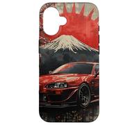 Distress JDM Drift Race Car Rising Sun Sakura Blossom Art Case for iPhone 16