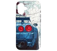 Distress JDM Drift Racing Car Tokyo Skyline Street Drifting Case for iPhone 16