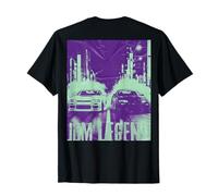 Distress JDM Drift Racing Cars Tokyo Street Drifting On Back T-Shirt