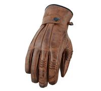 Distress Soft Aniline Leather Gloves Motorcycle Classic Fashion Moped Motorbike Touring Bobber Chopper Rider ATV Quad Bike Riding Driving Cycling Glove, Brown, XL