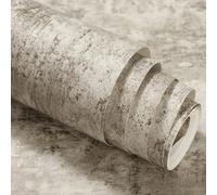 Distressed 10M Stone Wallpaper Concrete Effect Cove Texture Neutral Cream Feature