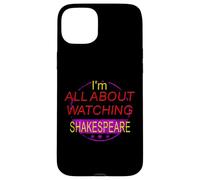 Distressed All About Watching Shakespeare Humorous Slogan Case for iPhone 15 Plus