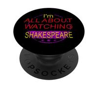 Distressed All About Watching Shakespeare Humorous Slogan PopSockets Adhesive PopGrip