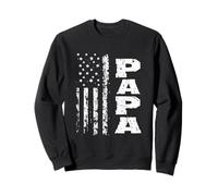Distressed American Flag Papa Sweatshirt