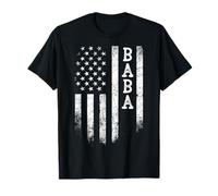 Distressed Baba American Flag Patriotic Father's Day T-Shirt