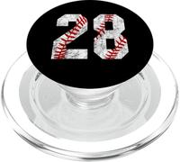 Distressed Baseball Number 28 Jersey Uniform Player Fan PopSockets PopGrip for MagSafe