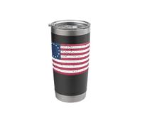 Distressed Betsy Ross Flag Shirt - Betsy Ross Flag Stainless Steel Insulated Tumbler