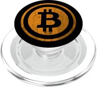 Distressed Bitcoin Vintage Logo Crypto PopSockets PopGrip for MagSafe