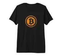 Distressed Bitcoin Vintage Logo Crypto Premium T-Shirt