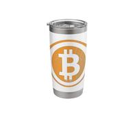 Distressed Bitcoin Vintage Logo Crypto Stainless Steel Insulated Tumbler