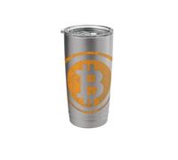 Distressed Bitcoin Vintage Logo Crypto Stainless Steel Insulated Tumbler