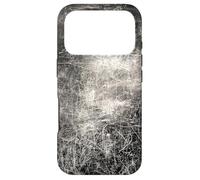 Distressed Black and White Scratch Line Art Case for iPhone 17 Pro