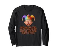 Distressed Born Stage Fools King Lear Shakespeare Quotation Long Sleeve T-Shirt