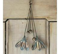 Distressed Brass Mistletoe Sprig, Rustic Metal Christmas Vintage Leaf Decoration, Leaf Decoration, Metal Leaves, Grand Illusions