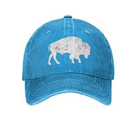 Distressed Buffalo Retro Bison Mens Baseball Cap Breathable Dad Cap Trendy Hats for Golf Men Fishing