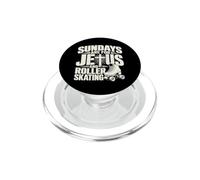 Distressed Christian Roller Skater Sundays Are for Jesus and PopSockets PopGrip for MagSafe