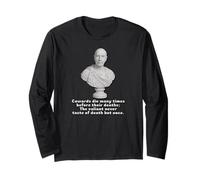 Distressed Cowards Valiant Taste Julius Caesar Quote Tragedy Long Sleeve T-Shirt