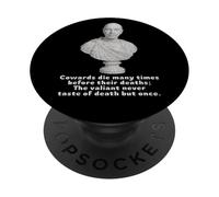 Distressed Cowards Valiant Taste Julius Caesar Quote Tragedy PopSockets Adhesive PopGrip