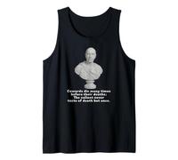 Distressed Cowards Valiant Taste Julius Caesar Quote Tragedy Tank Top