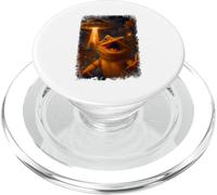 Distressed Dragon UFO Selfie With Alien Invasion Art Novelty PopSockets PopGrip for MagSafe