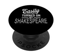 Distressed Easily Turned On By Shakespeare Humorous Slogan PopSockets Adhesive PopGrip