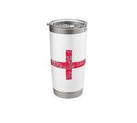 Distressed England Flag Saint George Cross Stainless Steel Insulated Tumbler