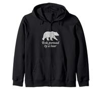 Distressed Exit Pursued Bear Winter's Tale Shakespeare Play Zip Hoodie