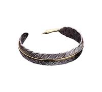 Distressed Feathered Open Adjustable Unisex Cuff Bangle Gift Ethnic Accessories Jewelry for Women Men Adjustable Retro Armreif for Women