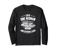 Distressed Flag Love One Woman and Several Cars-Car Lover Long Sleeve T-Shirt