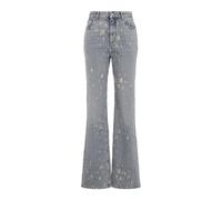 Distressed Flared Jeans - female - Alexander McQueen - Flare Jeans - Blue - W27 - Jeans W27