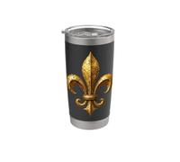 Distressed Fleur De Lis Medieval Heraldic Art Stainless Steel Insulated Tumbler