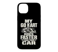 Distressed Go Kart Racing Driver My Go Kart Goes Faster Than Case for iPhone 14 Plus