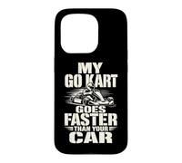 Distressed Go Kart Racing Driver My Go Kart Goes Faster Than Case for iPhone 15 Pro