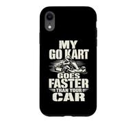 Distressed Go Kart Racing Driver My Go Kart Goes Faster Than Case for iPhone XR