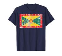 Distressed Grenada Flag Vintage Grenadian Pride Caribbean T-Shirt