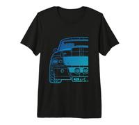 Distressed GT-500 Blue Gradient Muscle Car Tshirt Premium T-Shirt