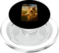 Distressed Hamster UFO Selfie With Funny Alien Invasion Art PopSockets PopGrip for MagSafe