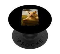 Distressed Hamster UFO Selfie With Invasion Alien Art Humor PopSockets Adhesive PopGrip