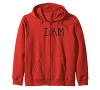Distressed Hand Painted Statement Graphic Minimalist Bold Zip Hoodie
