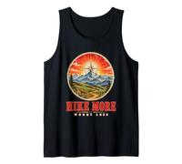 Distressed Hike More Worry Less Retro Outdoor Mountain Tank Top