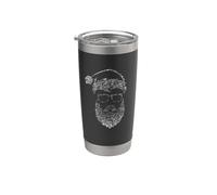 Distressed Hipster Santa Claus Jolly Old Saint Nick Xmas Fun Stainless Steel Insulated Tumbler