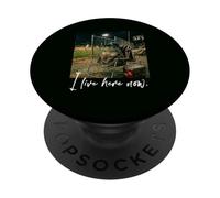 Distressed I Live Here Now FROG Baseball Cute Animal PopSockets Adhesive PopGrip