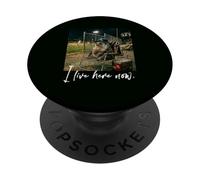 Distressed I Live Here Now HEDGEHOG Baseball Cute Animal PopSockets Adhesive PopGrip
