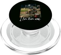 Distressed I Live Here Now OTTER Baseball Cute Animal PopSockets PopGrip for MagSafe