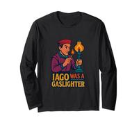 Distressed Iago Gaslighter Shakespeare Othello Villain Meme Long Sleeve T-Shirt