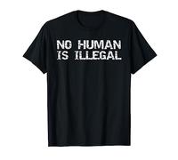 Distressed Immigration Quote for Men No Human is Illegal T-Shirt